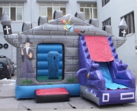 Bouncy castle in the forest