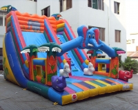 Slide inflatable elephant
